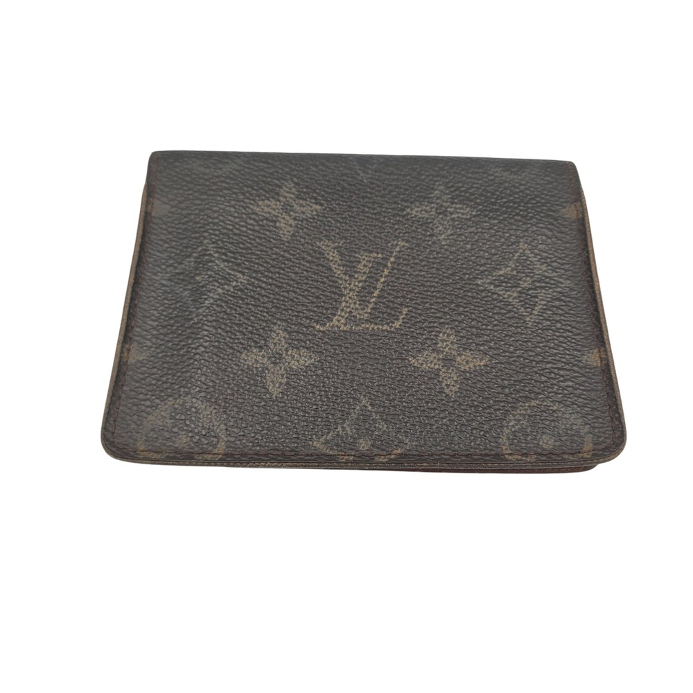 Louis Vuitton Monogram Canvas Bifold Card Holder ID Wallet CA0073 Brown